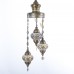 Authentic 3-Piece Ceiling Pendant Chandelier Mosaic Lamp Dome Set Helix